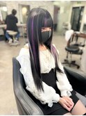 エクステ80枚+メッシュ/パープル×ペールパープル/地雷系