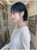小顔イメチェンヘアスタイル前髪カタログ似合わせ外ハネボブ