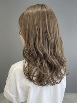 ファイン 美容室 深川店(FINE)&nbsp;髪質改善カラーくびれ巻き髪ロングヘア透明グレージュ夏カラー