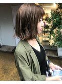 ボブ×グレージュ