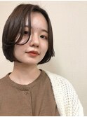 伸ばしかけショートボブ