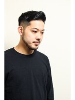 レンゲン(LENGEN)&nbsp;束感刈り上げビジネス七三ツーブロックアップバング９５