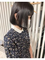 フロート 小阪店(float) 黒髮ボブ_マロンベージュ Aラインボブ かきあげ