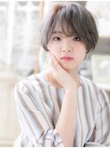 ★外国人風グレイアッシュくせ毛風ミニボブ10代20代30代★8