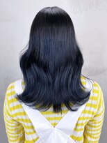 アイティー バイ アルバム 中野店(IT by ALBUM)&nbsp;ミディアムブルーブラック_外ハネボブセクションカラー_ba364901