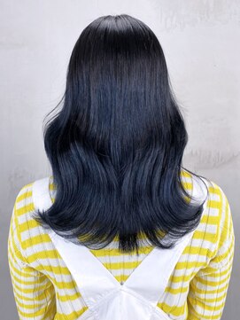 アイティー バイ アルバム 中野店(IT by ALBUM) ミディアムブルーブラック_外ハネボブセクションカラー_ba364901