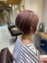 リュクスボーテ(LUXEBEAUTE') 大人ショートボブ×カシスレッド