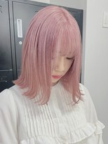 ベレーザ 原宿(Beleza) 3357ベールピンクボルドーシャギーオルチャンヘアピンクベージュ