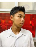 MEN'SHAIR束感ショート波巻きハイライトマッシュ75