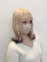 アンククロス 青山店(ANKH CROSS)&nbsp;ミルクティーブロンド×ブラック×ピンク【Mizuki】