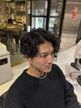 フランクスバーバーザスタンド(Frank’s barber the stand) メンズビジネスツーブロックパーマスパイラルF