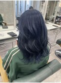 ワンブリーチできる！ネイビーカラー