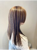 姫カット×アンブレラカラー