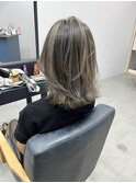 バレイヤージュ×ベージュ