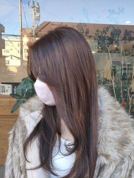 ヘアーサロンウル(hair salon ulu) （五十嵐）ブリーチなし ミルクティーベージュ