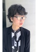 メガネにも合うショート/ショート/ブルーブラック