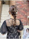 ゆるふわヘアセット:編みおろし パーティースタイル 横浜★
