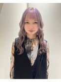 ホワイトラベンダー/裾ブラック