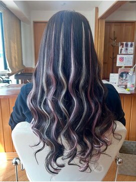 エクステンション クーチャー(Extention Cu'cha) 編み込みエクステ ピンク 白メッシュ