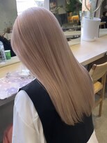 サンクマーケット 渋谷(cinq MARKET)&nbsp;渋谷ブリーチカラーハイトーンカラーミルクティーベージュ30代