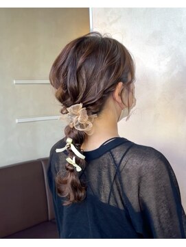マリエプラス 金山店 リボンでヘアセット！