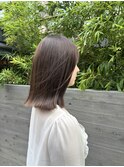 切りっぱなしロブ ナチュラル艶髪スタイル