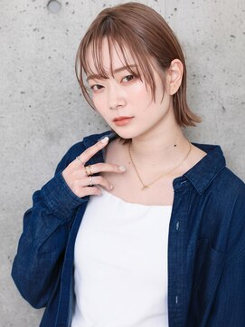 ニューヨークニューヨーク イオンスタイル東淀川店(NYNY) 外ハネシースルーバング切りっぱなしミニボブ【淡路/上新庄】