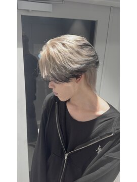 ポプルス(popls) センターパートウルフ/エンドカラー/ハイトーンウルフ