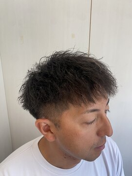 ヘアーアンドグルーミング ヨシザワインク(HAIR&GROOMING YOSHIZAWA Inc.) ツイストスパイラルパーマツーブロック刈り上げショートバーバー