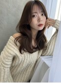 栗色×波巻きウェーブ