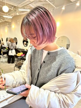 ラック 津田沼(LUCK) ピンクパープルダブルカラーインナーカラーケアブリーチ