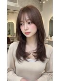 レイヤーカット顔周りカットミディアムレイヤーハッシュレイヤー