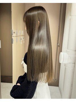 メゾンマイル 恵比寿(maison mile)の写真/縮毛矯正薬剤の中に8種の美容ケア成分を配合*圧倒的な艶感をぜひご体験下さい![恵比寿駅/レイヤーカット]