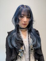 サラ ビューティー サイト 古賀店(SARA Beauty Sight)&nbsp;【ブルー×ブラック】デザイン/顔周り似合わせ/レイヤーカット