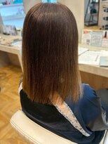 カミソメヤイロドリ(髪染やIRO-D-ORI)&nbsp;髪質改善ストレート ブラウンベージュ 髪質改善 艶髪 20代