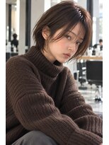 フレイムス ヘアアンドリラックス 大宮東口店(Frames)&nbsp;ショートボブ髪型20代30代40代50代前髪あり前髪なし面長丸顔大宮