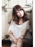 女子力ばっちり☆暗髪ウェーブセミディ♪