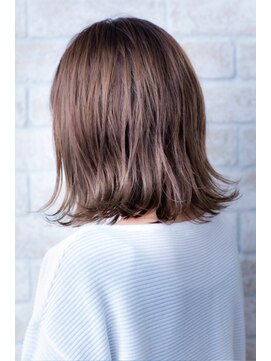 ヘアーアートシフォン 池袋西口店(Hair art chiffon) モーブカラーのワイドバングで大人かわいいくびれミディ