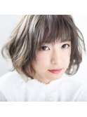 ショート×グレージュ1