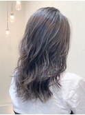 【NORA UMEDA 高木】ダークグレージュと極細のハイライトカラー