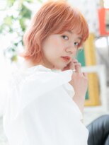 カバーヘア ブリス 川口(COVER HAIR bliss) くせ毛風こなれヘア×オレンジベージュa川口10代20代30代