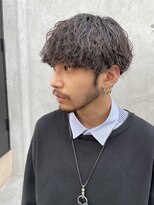 波巻きスパイラルパーマ　刈り上げツーブロック