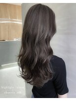 ミリー 梅田店(milly)&nbsp;【梅田】ハイライトブリーチありのショコラアッシュ