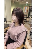 ローズピンク　ヘアカラー　【池袋】