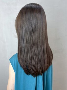 アルバム 銀座(ALBUM GINZA) オリーブグレージュ_チェリーブラウンフェミニンロング_ba403212