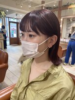 ネオリーブ クタ 町田店(Neolive kuta)&nbsp;切りっぱなしボブ×ピンクラベンダー