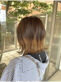 グラデーションカラーボブ