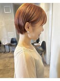 オレンジカラーショートスタイル