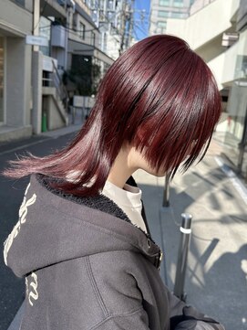 シーン(seen) ★ウルフショート美髪ピンクブラウン似合わせカット★