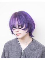 ルプラ ガーデン(le-pla garden) ラベンダー#ベージュ#外ハネウルフ#ケアブリーチ#ダブルカラー